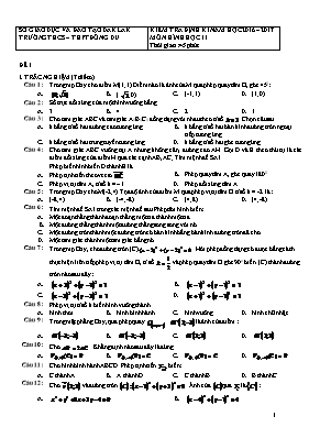 Kiểm tra định kì năm học 2016  2017 môn Hình học 11
